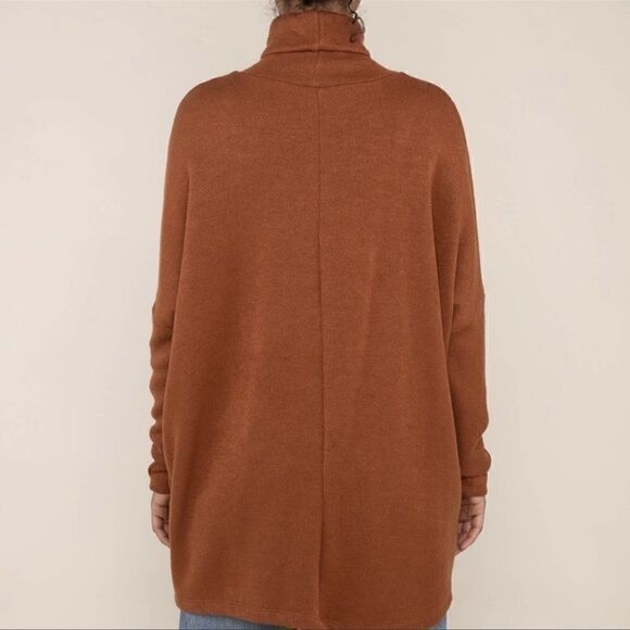 NLT Burnt Orange oversized turtleneck sweater - Picture 3 of 3